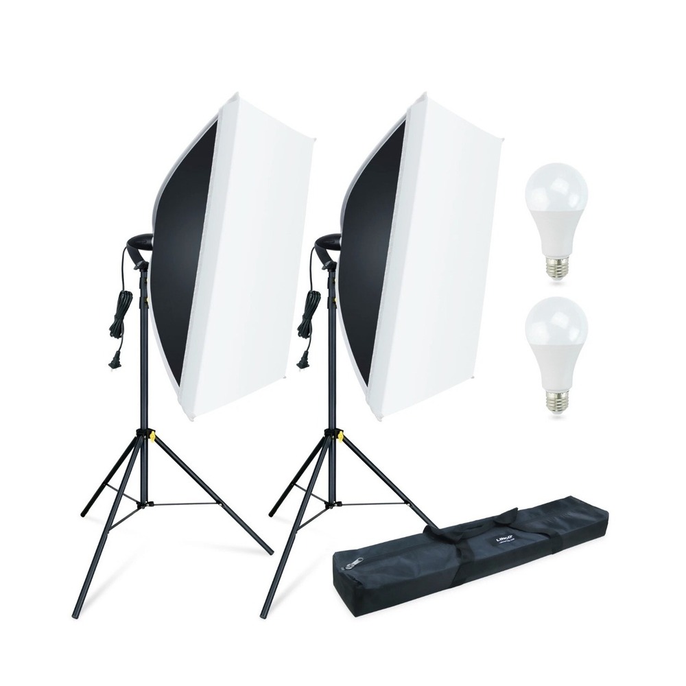 LINCO 2 Softbox Light Kit Photo Studio Photography Continuous Lighting Stand Set